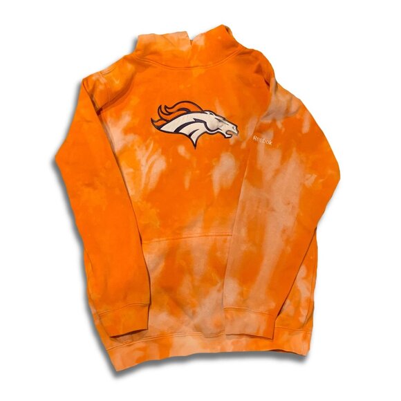Acid Wash Denver Broncos Hoodie, Adult Mens Medium (Fits like a S/M), NFL Footba